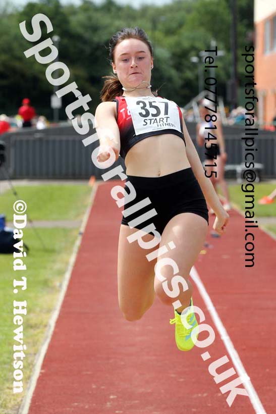 Womens under-20s long jump, 2021 Northern Senior and Under-20s Champs., Leigh. Photo: David T. Hewitson/Sports for All Pics
